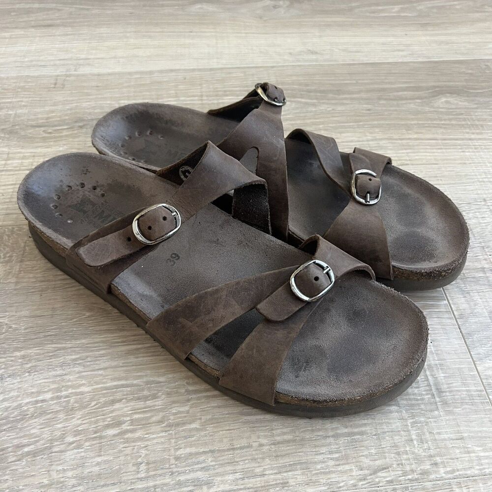 Mephisto Hannel Womens Brown Sandalbuck Comfort Sandals Sz EU 39 US 8 Portugal